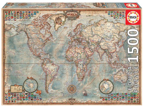 PZ EL MUNDO, MAPA POLÍTICO 1500 PZ